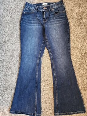 Maurices Blue Flare Jeans with Faded Wash